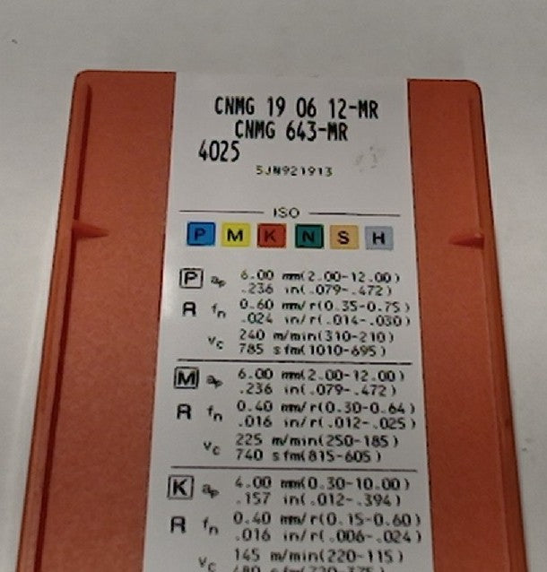 Lot 200-1000 Sandvik CNMG 643-MR inserts