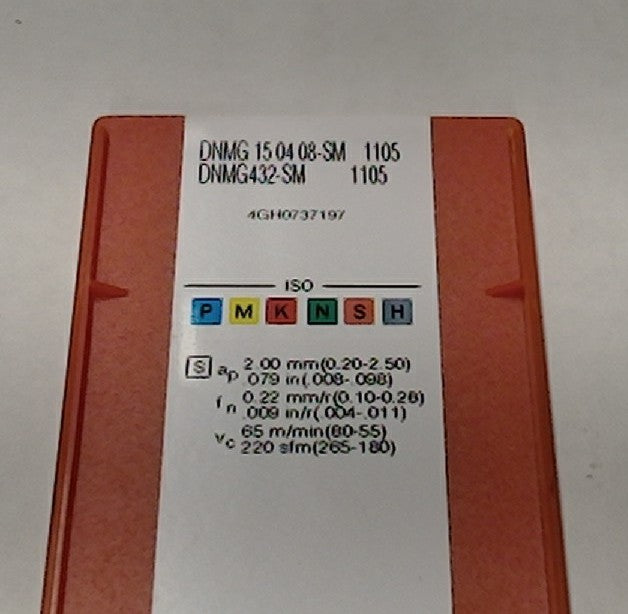 Lot 200-1001 Sandvik DNMG 432-SM turning Inserts