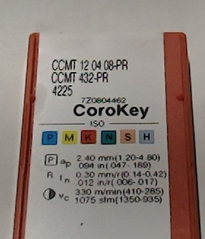Lot 200-1010 Sandvik CCMT 432-PR turning inserts