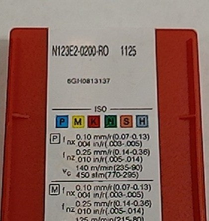 Lot 200-1016 Sandvik N123E2-0200-R0 Profiling inserts