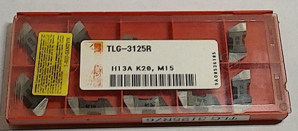 Lot 200-1034 Sandvik TLG-3125R Grooving inserts