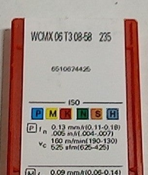 Lot 100-1007 Sandvik WCMX 06 T3 08-58 Indexable Drill inserts