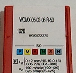 Lot 100-1009 Sandvik WCMX 05 03 08 R-53 Indexable drilling inserts