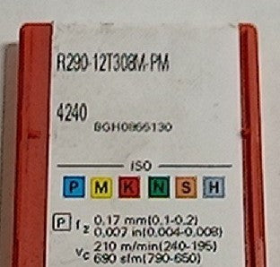 Lot 100-1012 Sandvik R290-12T308M-PM Milling inserts