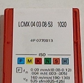 Lot 100-1016 Sandvik LCMX 04 03 08-53 Indexable drilling inserts
