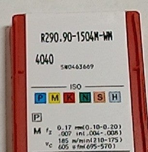 Lot 100-1029 Sandvik R290.90-1504M-WM Milling inserts