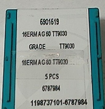 Lot 200-1071 Ingersoll 16ERM A G 60 TT9030 Threading inserts