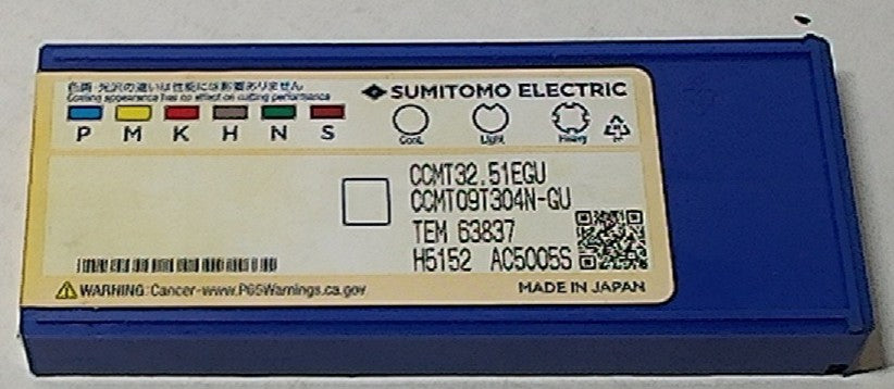 Lot 200-1073 Sumitomo CCMT32.51EGU Turning inserts