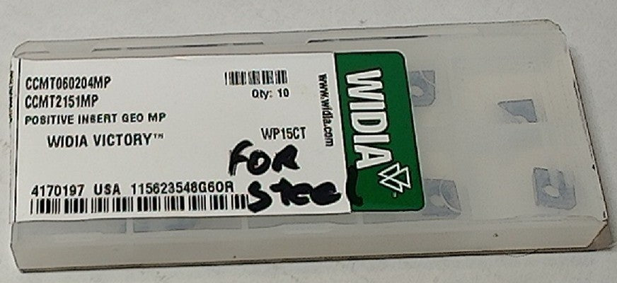 Lot 200-1075 Widia CCMT2151MP Turning inserts