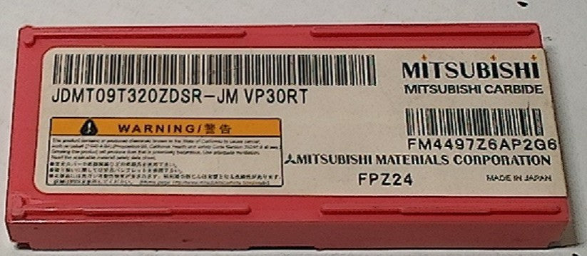 Lot 100-1038 Mitsubishi JDMT09T320ZDSR-JM VP30RT Milling inserts