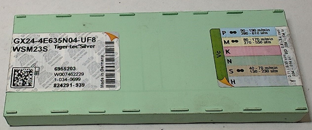 Lot 200-1078 Walter GX24-4E635N04-UF8 Grooving inserts
