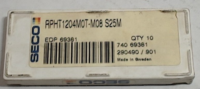 Lot 100-1050 Seco RPHT1204M0T-M08 S25M Milling inserts