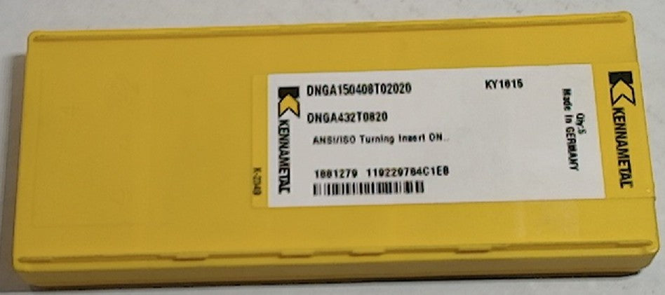 Lot 200-1092 Kennametal DNGA432T0820 Ceramic Turning inserts