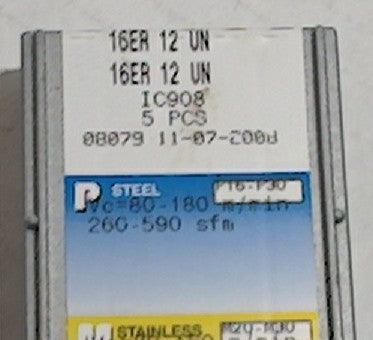 Lot 200-1099 Iscar 16ER 12 UN Threading inserts