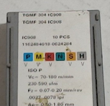 Lot 200-1101 Iscar Grooving inserts