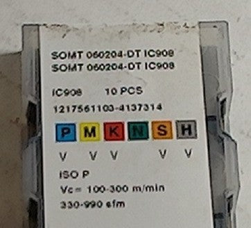 Lot 100-1066 Iscar SOMT 060204-DT Milling inserts