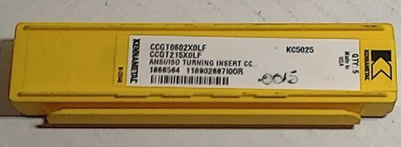 Lot 200-1114 Kennametal CCGT0602X0LF Turning inserts
