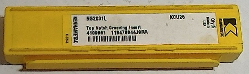 Lot 200-1115 Kennametal NG2031L Topnotch Grooving inserts