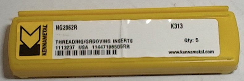 Lot 200-1125 Kennametal NG2062R Grooving inserts