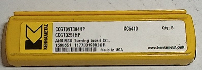 Lot 200-1137 Kennametal CCGT3251HP Turning inserts