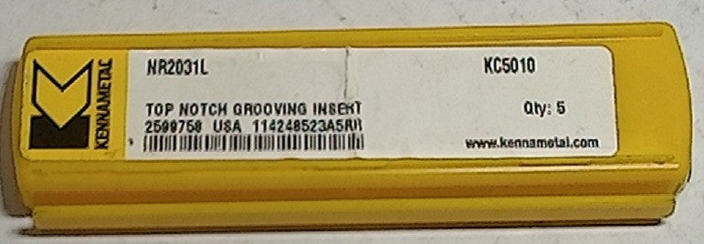 Lot 200-1141 Kennametal NR2031L Grooving inserts