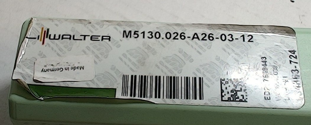Lot 150-1002 Walter Indexable Square-Shoulder End Mill: M5130.026-A26-03-12