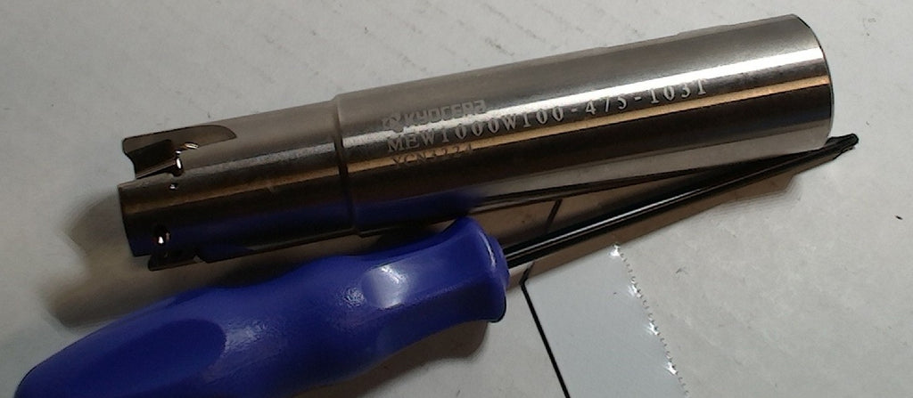Lot 150-1003 Kyocera Indexable Square-Shoulder End Mill: MEW1000W100475103T, 1" Cut Dia