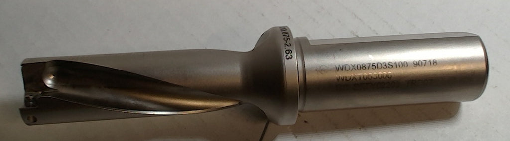Lot 250-1068 Sumitomo Indexable Insert Drill: WDX0875D3S100, 7/8" Max Dia, 3xD, 1" Shank Dia