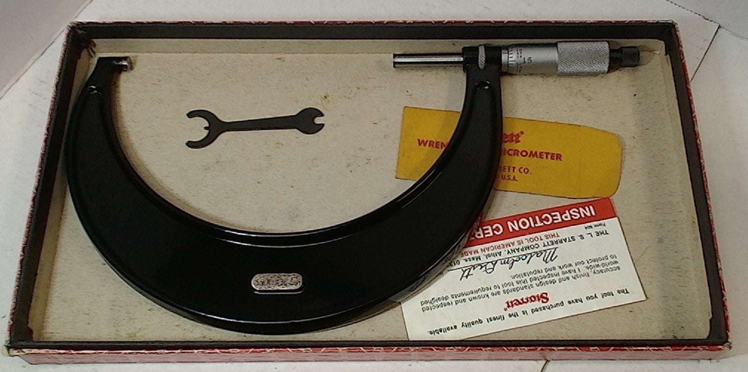 Lot 400-1007 Starrett No.436 5 to 6 inch micrometer