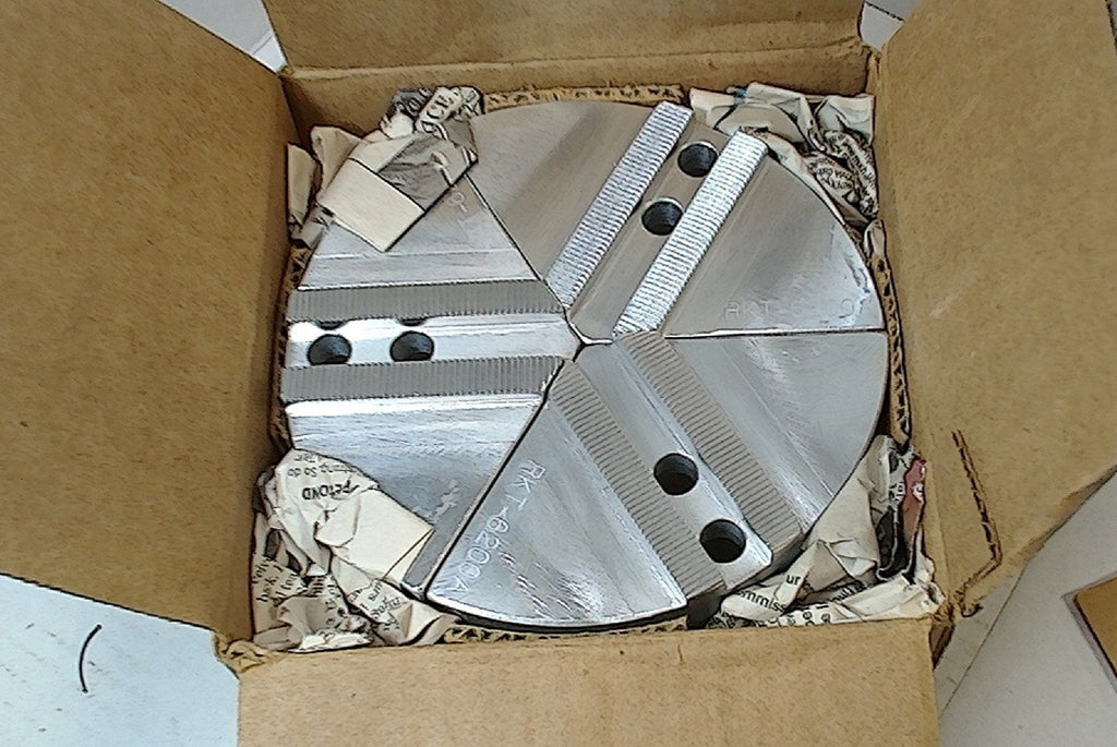 Lot 250-1031 6 inch aluminum pie jaws 1.5mm x 60 Degree serrations
