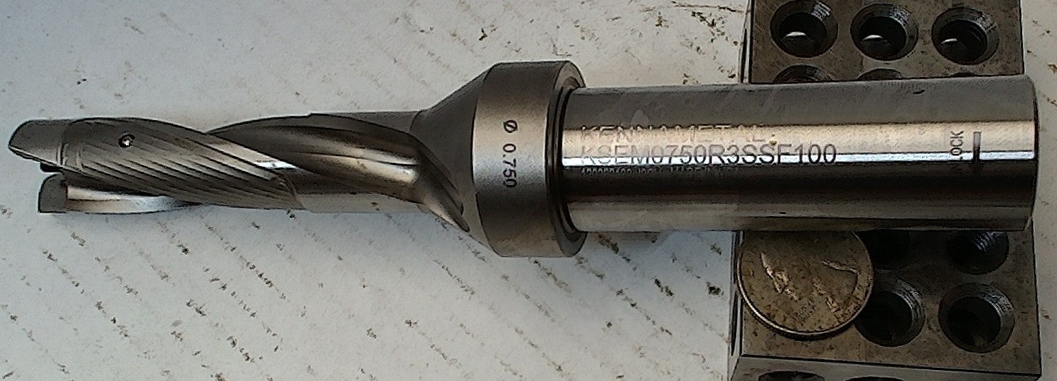 Lot 250-1060 Kennametal KSEM0750R3SSF100-0.750" Replaceable tip drill