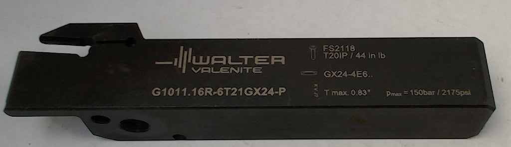 Lot 250-1081 Walter G1011.16R-6T21GX24-P Radial grooving tool