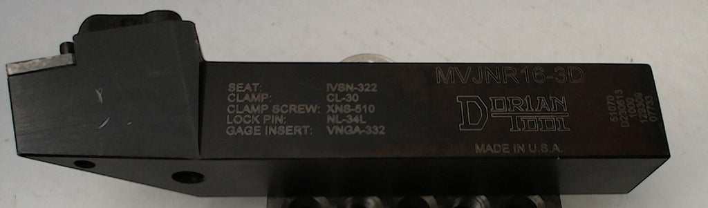 Lot 250-1084 Dorian tool MVJNR16-3D OD turning tool with 1" shank
