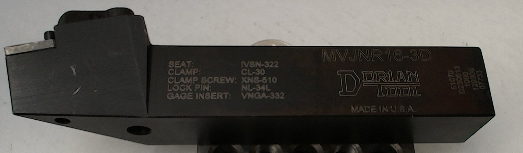 Lot 250-1084 Dorian tool MVJNR16-3D OD turning tool with 1" shank
