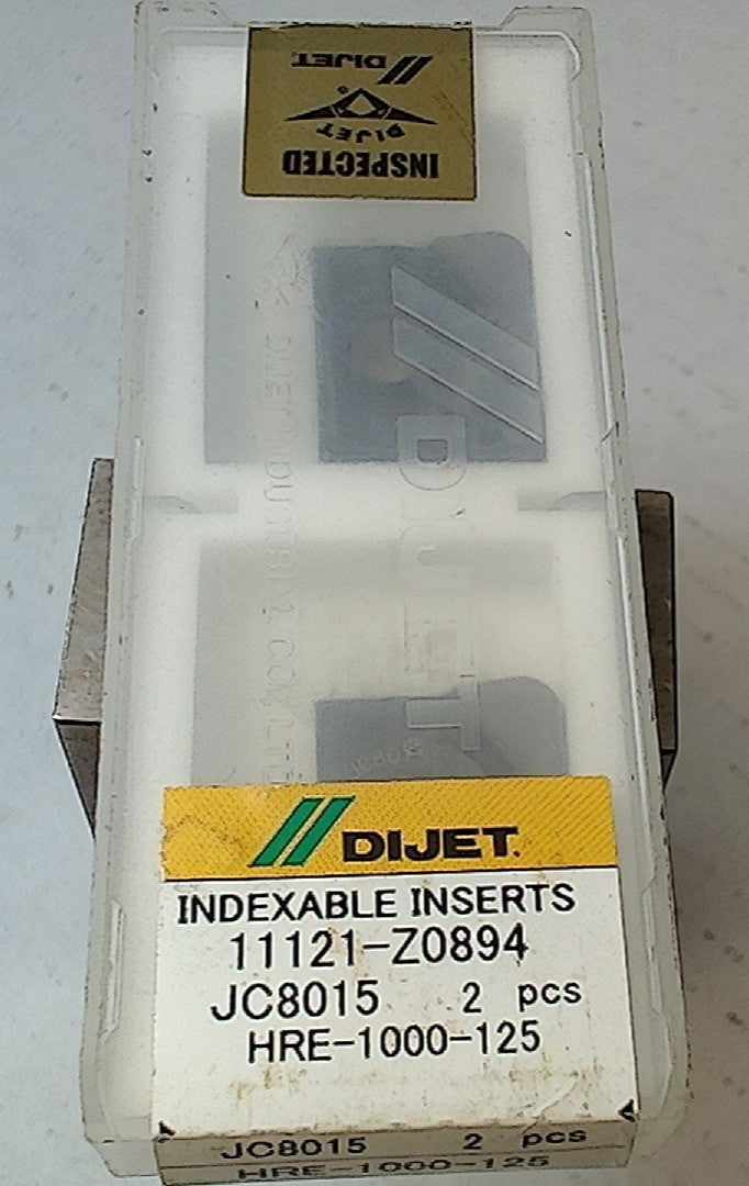 Lot 100-1084 Dijet HRE-1000-125 11121-Z0894 1 inch indexable milling inserts