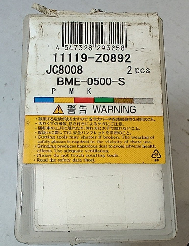 Lot 100-1087 Dijet BME-0500-S 11119-Z0892 Indexable ball nose milling insert