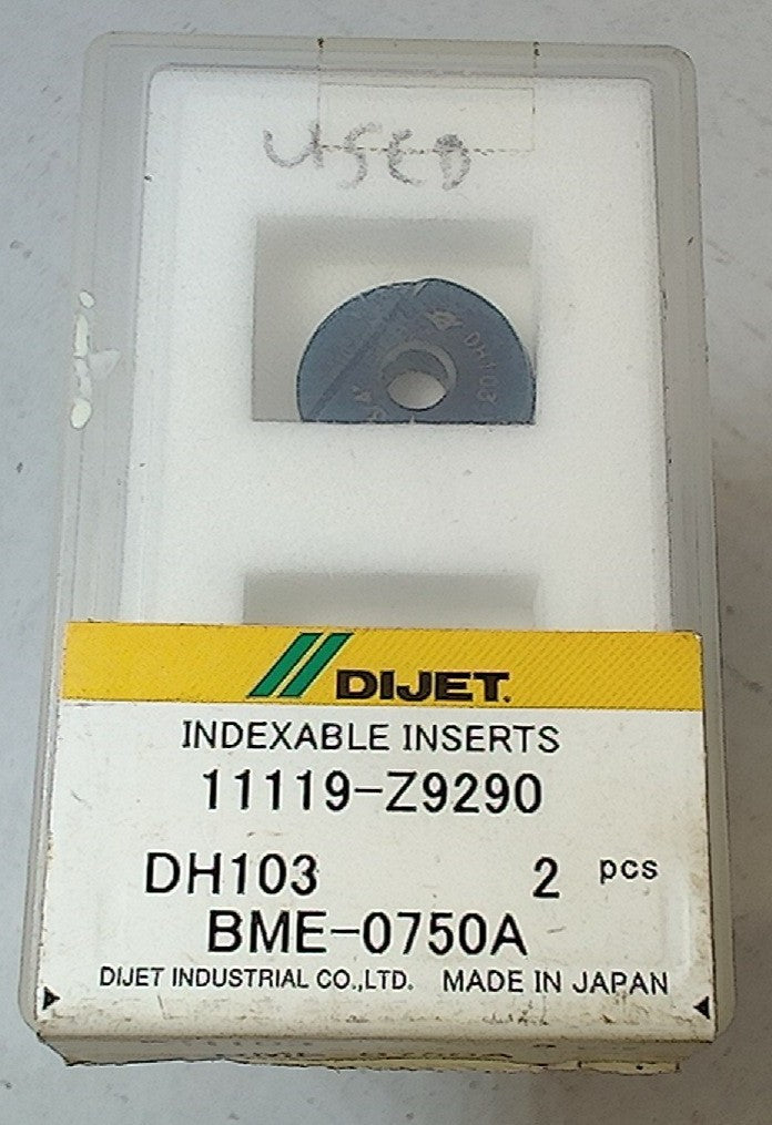 Lot 100-1101 Dijet BME-0750A 11119-Z9290 Indexable ball milling insert