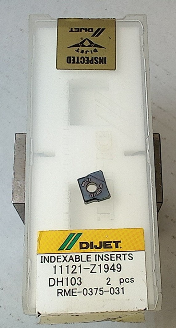Lot 100-1092 Dijet RME-0375-031 11121-Z1949 Indexable milling insert