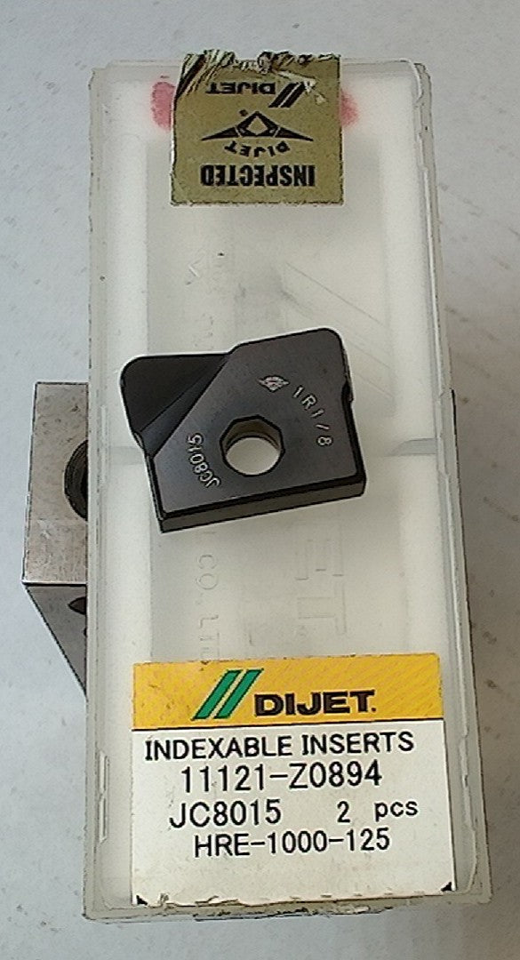 Lot 100-1093 Dijet HRE-1000-125 11121-Z0894 Indexable milling insert