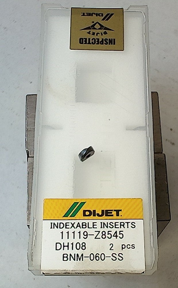Lot 100-1095 Dijet BNM-060-SS 11119-Z8545 Indexable ball milling insert
