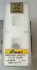 Lot 100-1103 Dijet BME-0375-S 11119-Z6250 Indexable ball milling insert