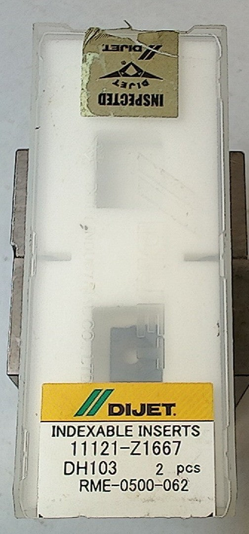 Lot 100-1108 Dijet RME-0500-031 11121-Z1667 Indexable milling inserts