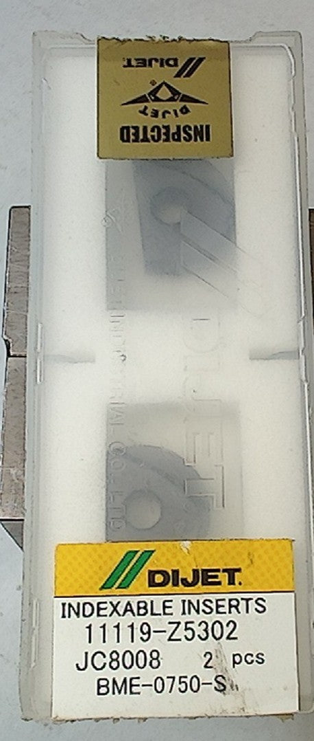 Lot 100-1109 Dijet BME-0750-S 11119-Z5302 Indexable ball milling inserts