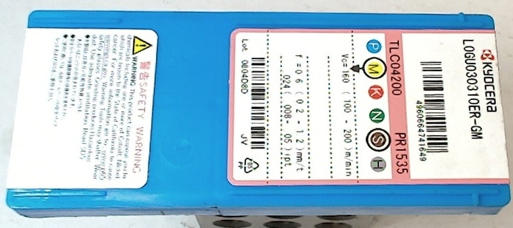 Lot 100-1120 Kyocera LOGU030310ER-GM Milling inserts