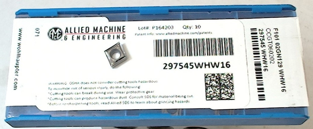 Lot 200-1147 Allied Machine CCGT060202 Turning inserts