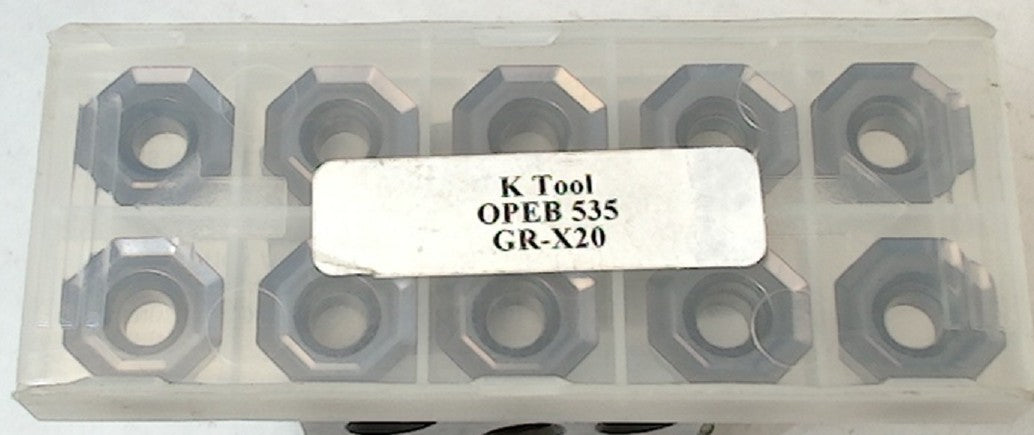 Lot 100-1127 K tool OPEB 535 GR-20 Octo milling inserts