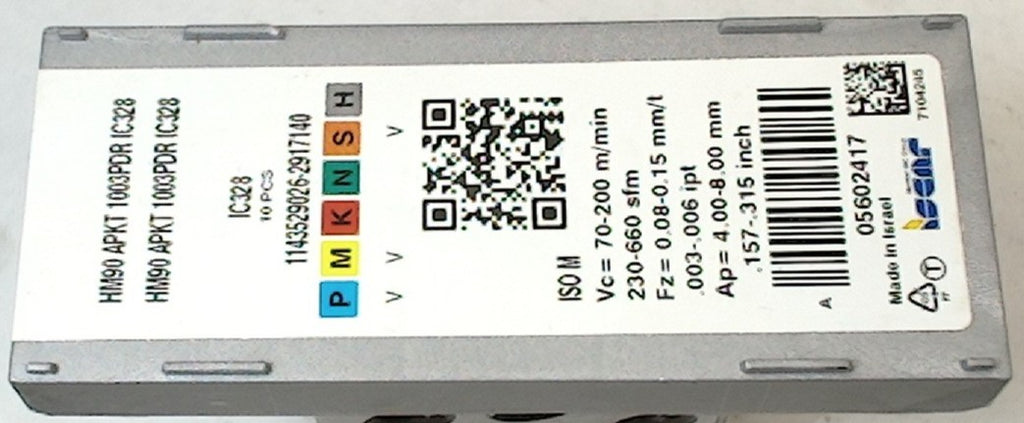 Lot 100-1130 Iscar HM90 APKT1003PDR IC328 Indexable milling inserts