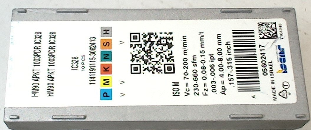 Lot 100-1131 Iscar HM90 APKT1003PDR IC328 Indexable milling inserts