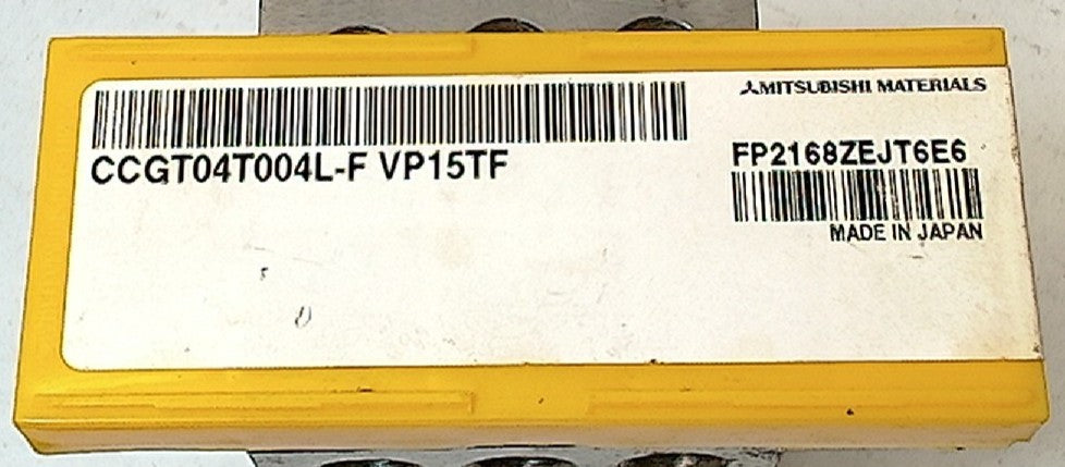 Lot 200-1165 Mitsubishi CCGT04T004L-F VP15TF Indexable turning inserts