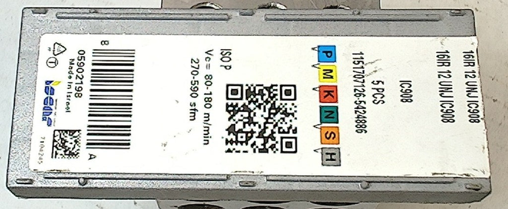 Lot 200-1168 Iscar 16IR 12 UNJ IC908 Indexable threading insert